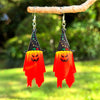 Wholesale Acrylic Pendant Earrings With Double Sided Printing Of Halloween Ghost And Wizard Hat For Women