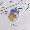 Wholesale Acrylic Printing Flower Relief Small Pendant Earrings Jewelry Accessories