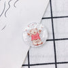Wholesale Acrylic Resin Geometric Round Relief Rabbit Owl Patch Printing Pendant Jewelry Accessories