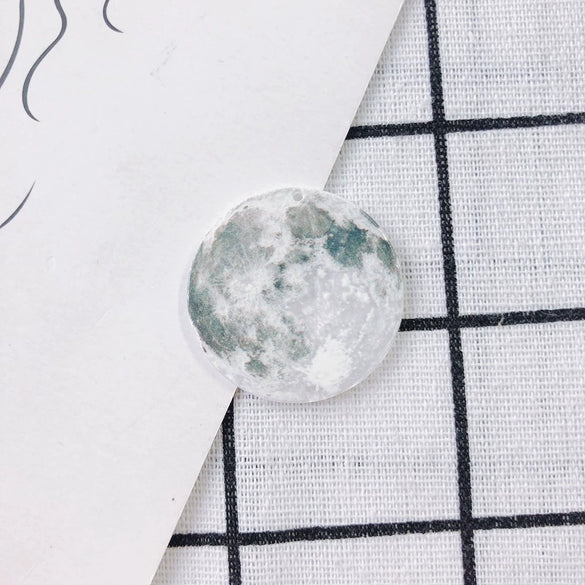 Wholesale Acrylic Resin Geometric Round Relief Rabbit Owl Patch Printing Pendant Jewelry Accessories