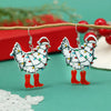 Wholesale Acrylic Retro Animal Zodiac Geometric Christmas Hat Earrings