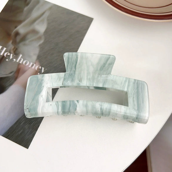 Wholesale Acrylic Simple Geometric Handmade Women's Hollow Back Head Large Shark Clip Hairpin Hair Accessories