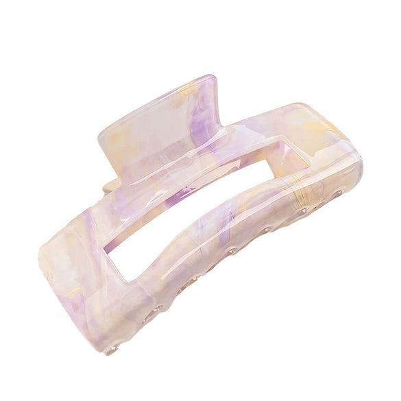 Wholesale Acrylic Simple Geometric Handmade Women's Hollow Back Head Large Shark Clip Hairpin Hair Accessories