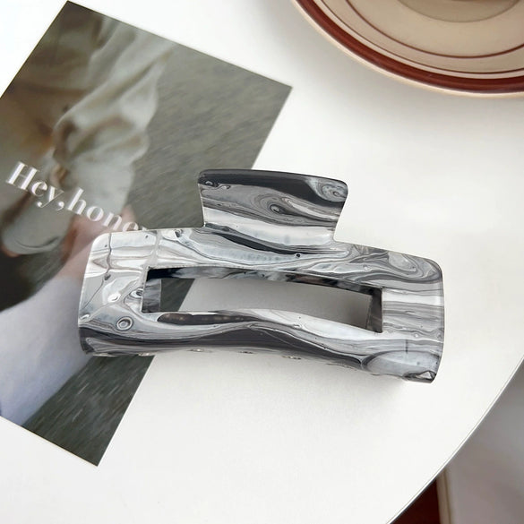 Wholesale Acrylic Simple Geometric Handmade Women's Hollow Back Head Large Shark Clip Hairpin Hair Accessories