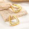 Wholesale Acrylic Simple Geometric Heart Ushape Drop Shape Electroplated Women's Earrings