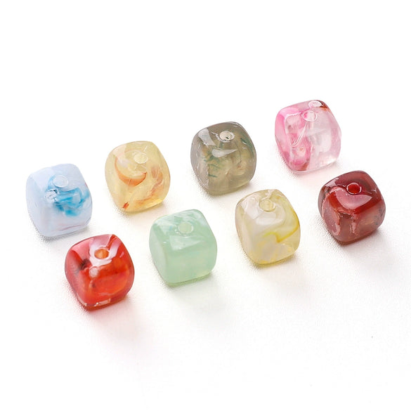 Wholesale Acrylic Square Loose Beads For Handmade Diy Bracelet Accessories