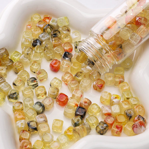 Wholesale Acrylic Square Loose Beads For Handmade Diy Bracelet Accessories