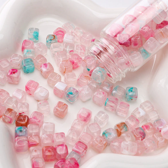 Wholesale Acrylic Square Loose Beads For Handmade Diy Bracelet Accessories