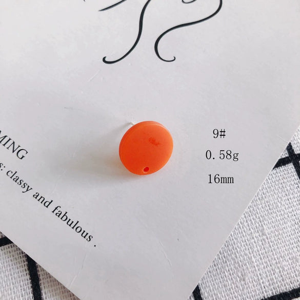 Wholesale Acrylic Stud Earrings Round Shape Solid Color Simple And Sweet Style Environmental Protection Treatment