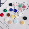 Wholesale Acrylic Stud Earrings Round Shape Solid Color Simple And Sweet Style Environmental Protection Treatment