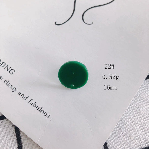 Wholesale Acrylic Stud Earrings Round Shape Solid Color Simple And Sweet Style Environmental Protection Treatment