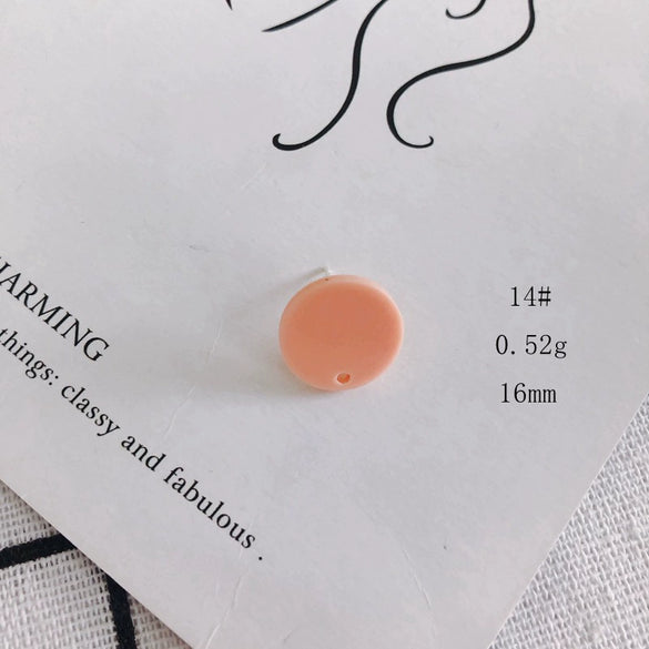Wholesale Acrylic Stud Earrings Round Shape Solid Color Simple And Sweet Style Environmental Protection Treatment