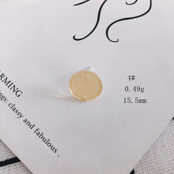 Wholesale Acrylic Stud Earrings Round Shape Solid Color Simple And Sweet Style Environmental Protection Treatment