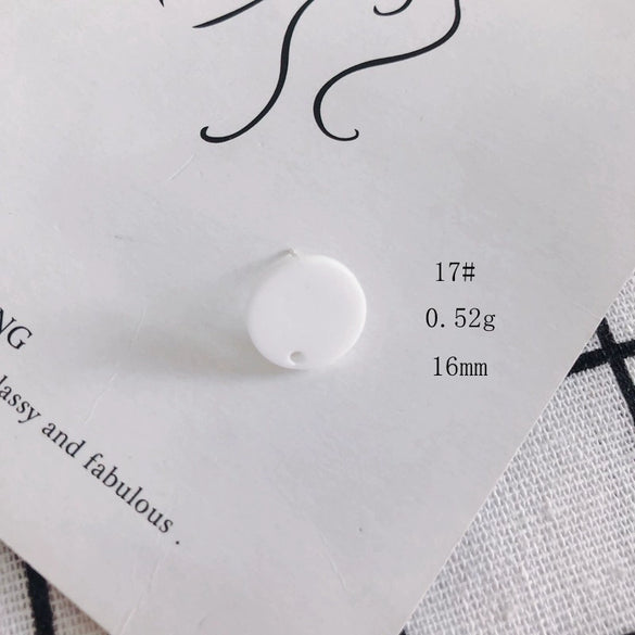 Wholesale Acrylic Stud Earrings Round Shape Solid Color Simple And Sweet Style Environmental Protection Treatment