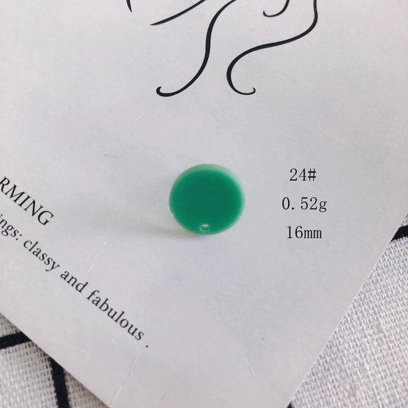 Wholesale Acrylic Stud Earrings Round Shape Solid Color Simple And Sweet Style Environmental Protection Treatment