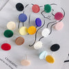 Wholesale Acrylic Stud Earrings Round Shape Solid Color Simple And Sweet Style Environmental Protection Treatment