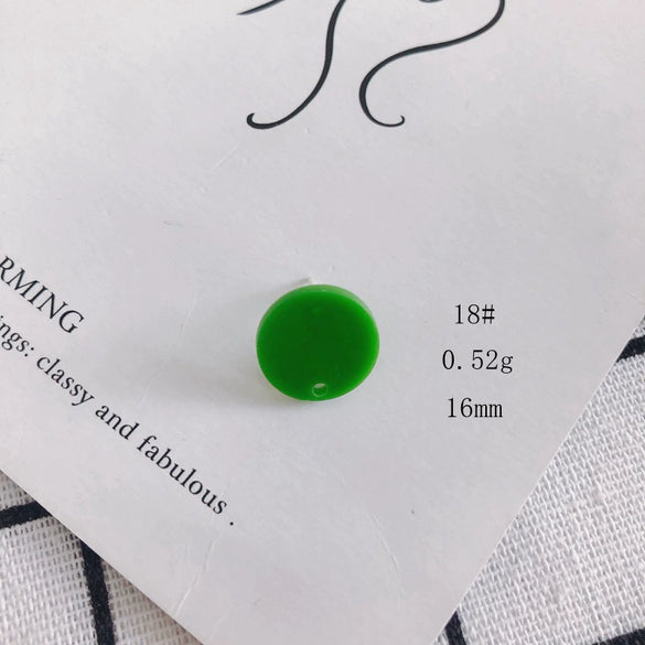 Wholesale Acrylic Stud Earrings Round Shape Solid Color Simple And Sweet Style Environmental Protection Treatment