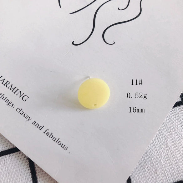 Wholesale Acrylic Stud Earrings Round Shape Solid Color Simple And Sweet Style Environmental Protection Treatment