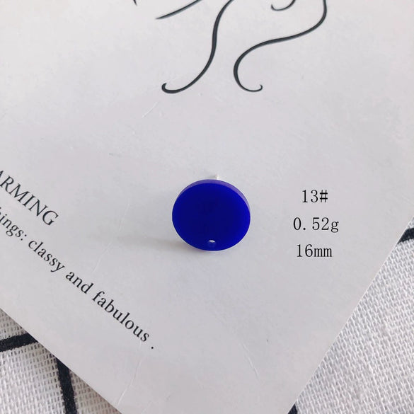 Wholesale Acrylic Stud Earrings Round Shape Solid Color Simple And Sweet Style Environmental Protection Treatment