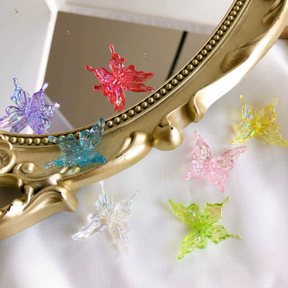 Wholesale Acrylic Three Dimensional Butterfly Hairpin Jewelry Accessories Color Plated Animal Style
