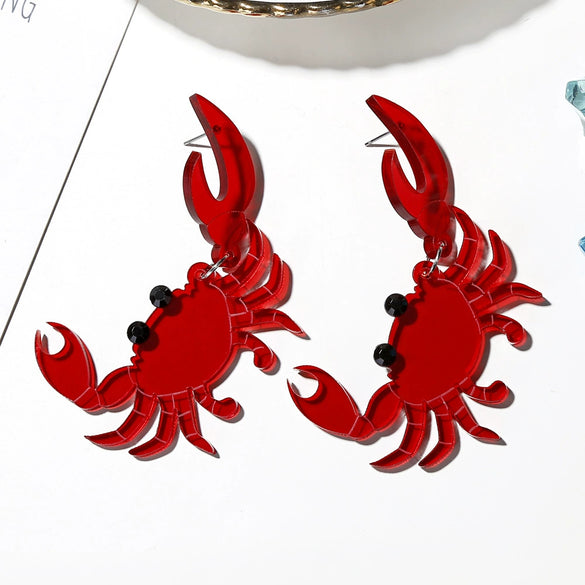 Wholesale Acrylic Women's Animal Crab Earrings Simple Style