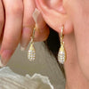 Wholesale Acrylic Women's Irregular Geometric Dripping Oil Long Earrings Retro Baroque Style