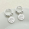 Wholesale Active Stainless Steel Geometric Earring With Life Tree Hollow Disc Design Electroplated For Women