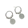 Wholesale Active Stainless Steel Geometric Earring With Life Tree Hollow Disc Design Electroplated For Women