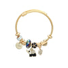 Wholesale Adjustable Animal Style Alloy Electroplated Oil Drop Diamond Pendant Bracelet