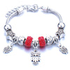 Wholesale Adjustable Beaded Bracelet With Butterfly Pendant For Girls Alloy Geometric Pattern Electroplated
