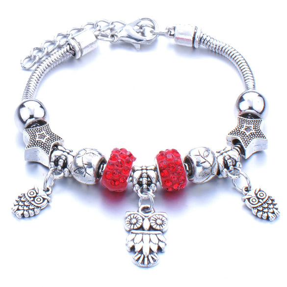 Wholesale Adjustable Beaded Bracelet With Butterfly Pendant For Girls Alloy Geometric Pattern Electroplated