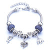 Wholesale Adjustable Beaded Bracelet With Butterfly Pendant For Girls Alloy Geometric Pattern Electroplated