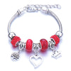 Wholesale Adjustable Beaded Bracelet With Butterfly Pendant For Girls Alloy Geometric Pattern Electroplated