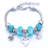 Wholesale Adjustable Beaded Bracelet With Butterfly Pendant For Girls Alloy Geometric Pattern Electroplated