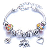 Wholesale Adjustable Beaded Bracelet With Butterfly Pendant For Girls Alloy Geometric Pattern Electroplated