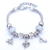 Wholesale Adjustable Beaded Bracelet With Butterfly Pendant For Girls Alloy Geometric Pattern Electroplated