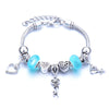 Wholesale Adjustable Beaded Bracelet With Butterfly Pendant For Girls Alloy Geometric Pattern Electroplated