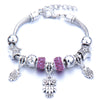 Wholesale Adjustable Beaded Bracelet With Butterfly Pendant For Girls Alloy Geometric Pattern Electroplated
