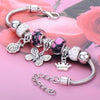 Wholesale Adjustable Beaded Bracelet With Butterfly Pendant For Girls Alloy Geometric Pattern Electroplated