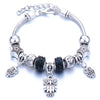 Wholesale Adjustable Beaded Bracelet With Butterfly Pendant For Girls Alloy Geometric Pattern Electroplated