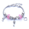 Wholesale Adjustable Beaded Bracelet With Butterfly Pendant For Girls Alloy Geometric Pattern Electroplated