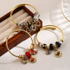 Wholesale Adjustable Beaded Bracelets With Diamond Design Heart Pendant For Women Made Of Alloy Rhinestone