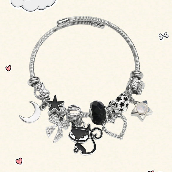 Wholesale Adjustable Beaded Jewelry Cartoon Character Zinc Alloy Electroplated Unisex Bracelet