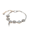 Wholesale Adjustable Electroplated Geometric Heartshaped And Rhombus Alloy Bracelet For Unisex
