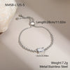 Wholesale Adjustable Nonfading Heart Bracelet For Women Stainless Steel 18K Gold Electroplated Geometric Pattern