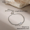 Wholesale Adjustable Nonfading Heart Bracelet For Women Stainless Steel 18K Gold Electroplated Geometric Pattern