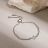 Wholesale Adjustable Nonfading Heart Bracelet For Women Stainless Steel 18K Gold Electroplated Geometric Pattern
