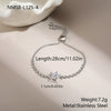 Wholesale Adjustable Nonfading Heart Bracelet For Women Stainless Steel 18K Gold Electroplated Geometric Pattern