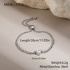 Wholesale Adjustable Nonfading Heart Bracelet For Women Stainless Steel 18K Gold Electroplated Geometric Pattern