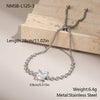Wholesale Adjustable Nonfading Heart Bracelet For Women Stainless Steel 18K Gold Electroplated Geometric Pattern